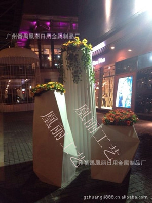 玻璃鋼方形花盆擺件 矩形花盆 賓館酒店大堂擺件 可加工定做圖片
